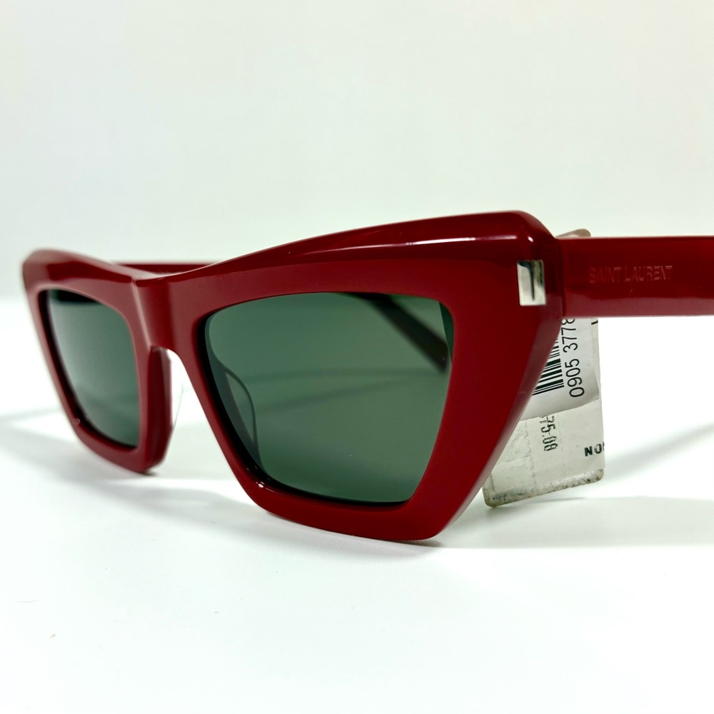 Saint Laurent 52mm Cat Eye Sunglasses Red SL 467 NEW - Picture 8 of 17